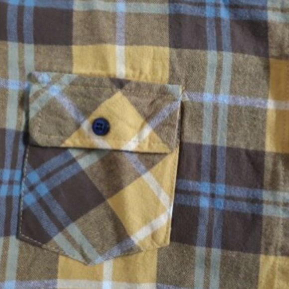 MATCHSTICK Argus Womens Plaid Shirt Flannel L/S Button Roll Sleeves/Sides XXL - Picture 5 of 8